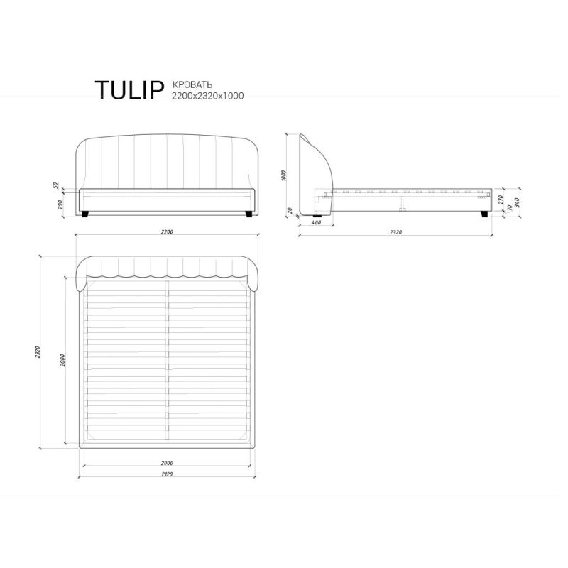 Кровать The IDEA Tulip BD-2373031