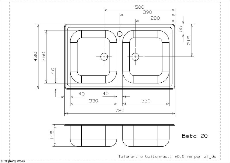 Кухонная мойка Reginox Beta R 20 SPOSP lux 2393