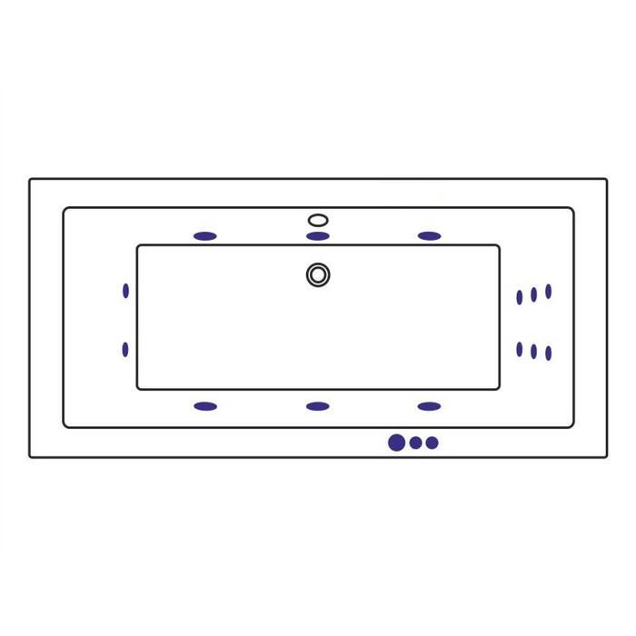 Акриловая ванна Excellent Savia Duo WAEX.SAD170.80.SMART.CR 170x80   с г/м, хром