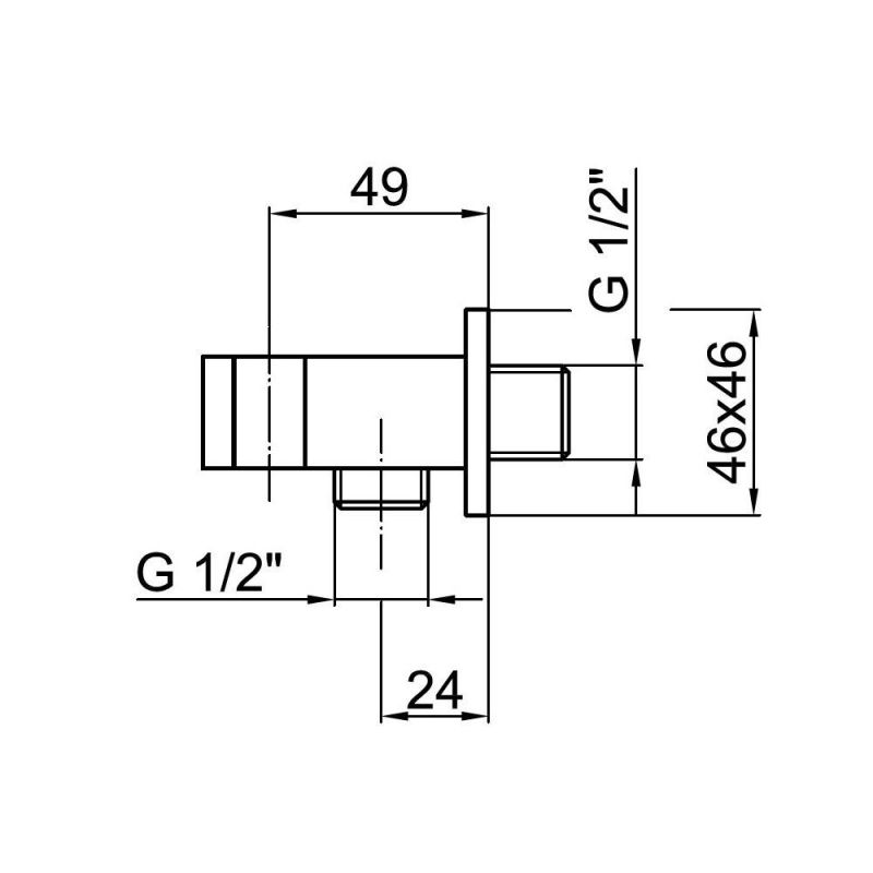 Шланговое подключение Webert AC0354015, хром