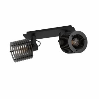 Спот Eglo SEGOVIA 2X40W E27 L335 H185 A175 сталь черный/дерево 80W 220V IP20 900741