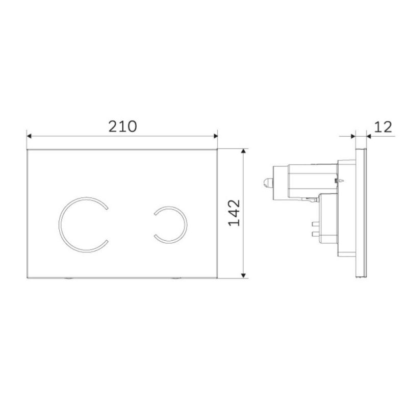 Клавиша для инсталляции AM.PM Touchless Pro I0450B38, сенсорная бесконтактная, стекло фото 4