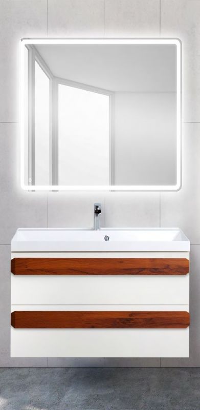 Тумба подвесная под раковину BelBagno AURORA-800-2C-SO-BL Bianco Lucido фото 2