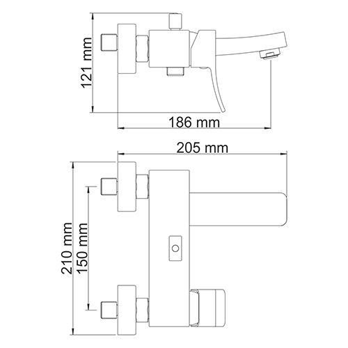 Смеситель для ванны WasserKRAFT Exter 1601