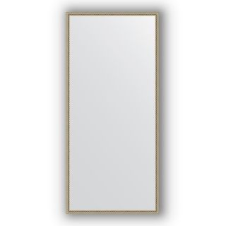 Зеркало в багетной раме 68х148 Evoform DEFENITE BY 0759 витое серебро