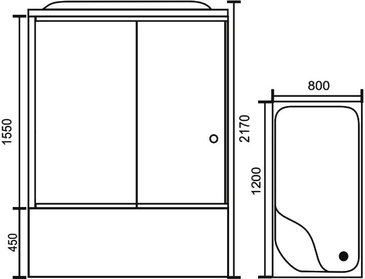 Душевая кабина Royal Bath RB 8120BP3-BT-CH L 80x120 фото 6