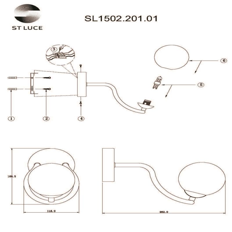 Светильник настенный ST-Luce LEGATEZZA SL1502.201.01