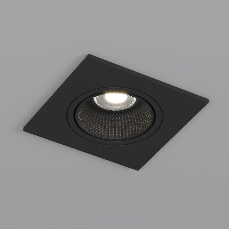Встраиваемый светильник Denkirs DK3020BВ IP 20, 10 Вт, GU5.3, LED, черный/черный, пластик DK3071-BK фото 1