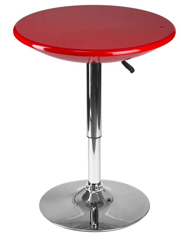 Стол Dobrin 8010-LM HARVEY, цвет столешницы красный, цвет основания хром