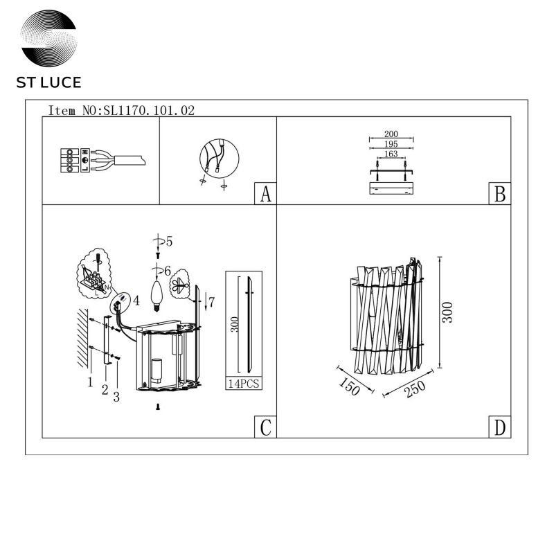 Бра ST Luce Fabio SL1170.101.02