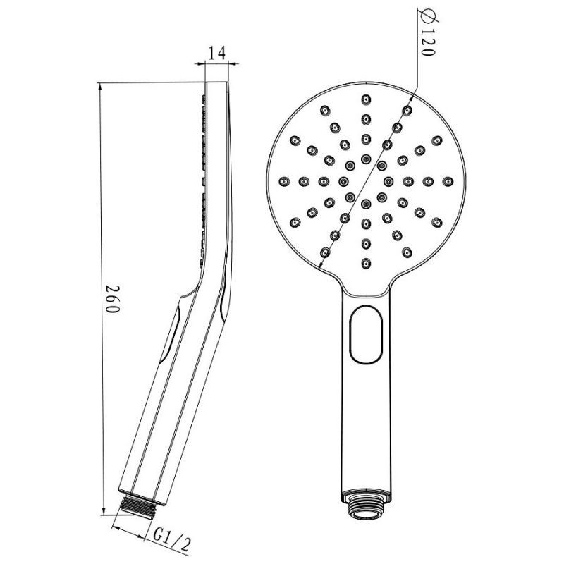 Душевая лейка Lemark LM8122GM