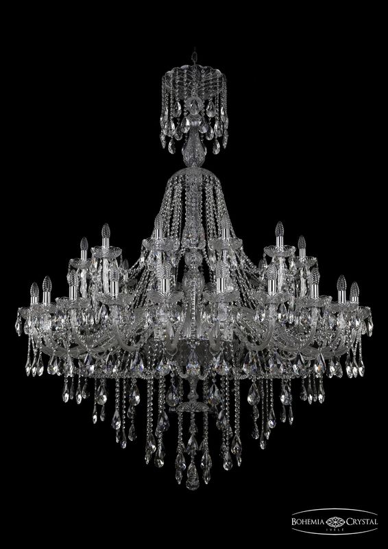 Люстра Bohemia Ivele Crystal 1415/24+12/530/XL-186 Ni