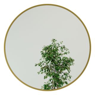 Настенное зеркало в раме GENGLASS RAUNTEL L BD-2138138 золотое