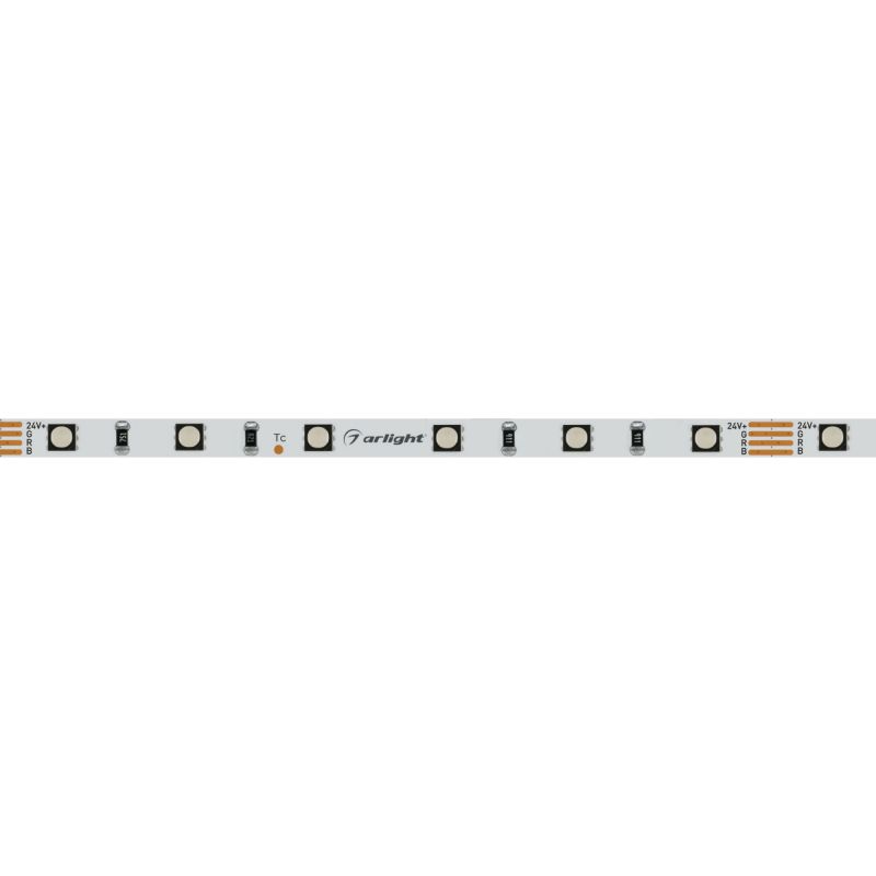 Светодиодная лента MINI-F60-5mm 24V RGB (6 W/m, IP20, 3535, 5m) (Arlight, узкая) фото 3