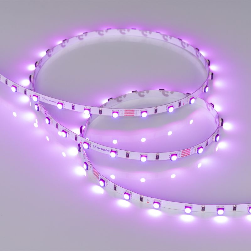 Светодиодная лента MINI-F60-5mm 24V RGB (6 W/m, IP20, 3535, 5m) (Arlight, узкая) фото 4