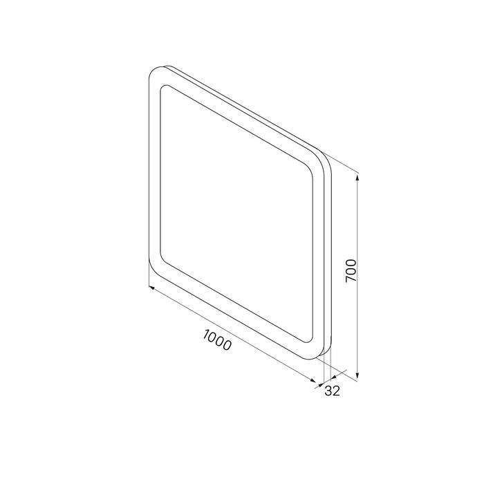 Зеркало Iddis Edifice ЗЛП109 с подсветкой 100х70 см