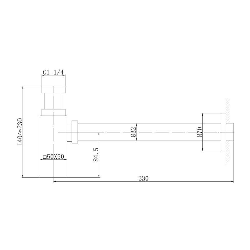 Сифон для раковины Abber AF0031B черный матовый фото 2