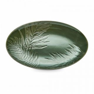 Блюдо сервировочное овальное Kitchen Craft Jardin Mikasa Hampton зеленая BD-3143557