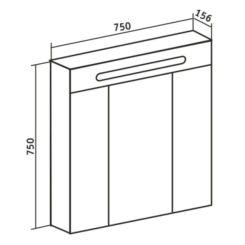 Зеркальный шкаф Runo ПАРМА 00000001148 фото 3