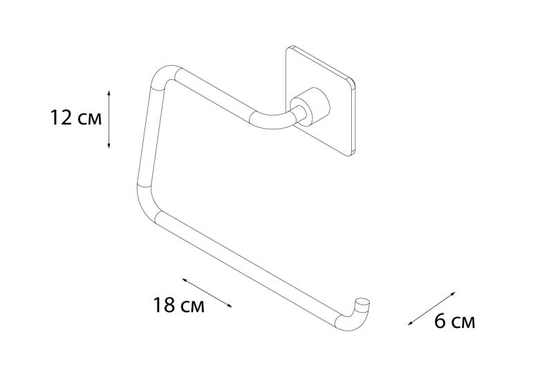 Полотенцедержатель Fixsen Square FX-93111 18,6 см