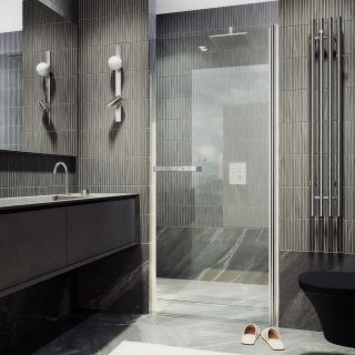 Душевая дверь на монопетле MaybahGlass MGD-447-5 80x198 см, стекло бесцветное