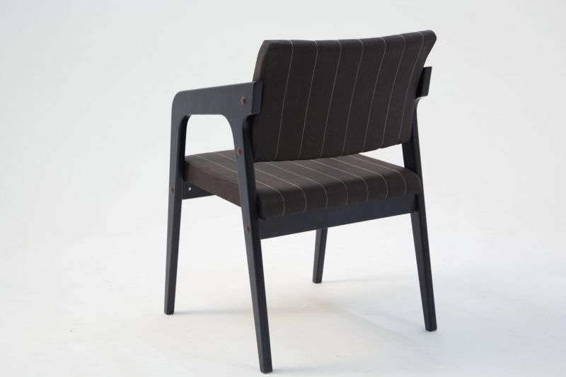 Стул-кресло Шадди чёрный/темно-коричневый нубук Z112550B24