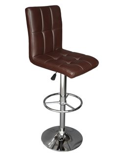 Барный стул Dobrin 5009-LM KRUGER,  цвет сиденья коричневый, цвет основания хром