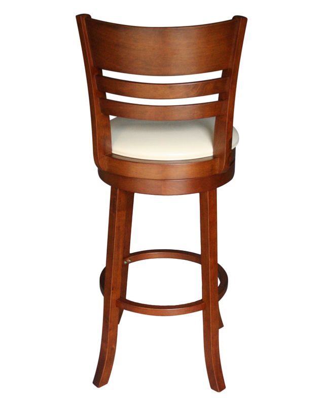 Барный стул Dobrin 9393-LMU WILLIAM BAR, цвет сиденья кремовый, цвет дерева шоколад