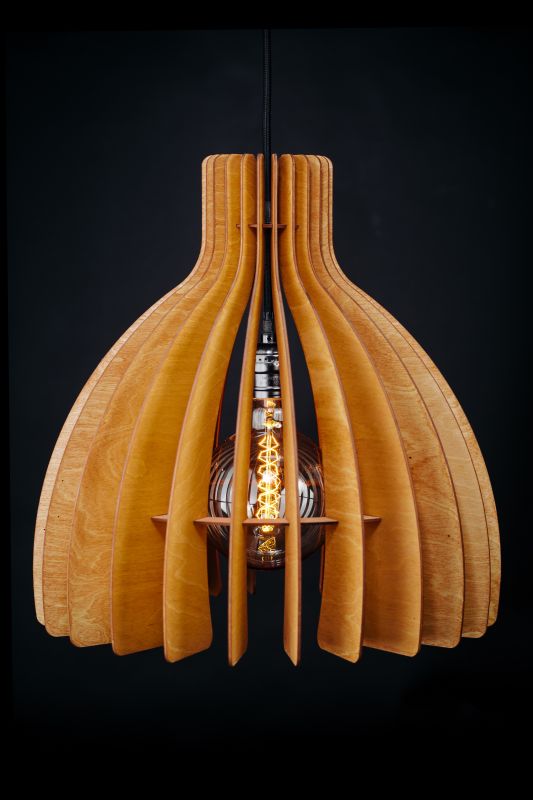 Подвесной деревянный светильник Woodshire Купол 2140vi