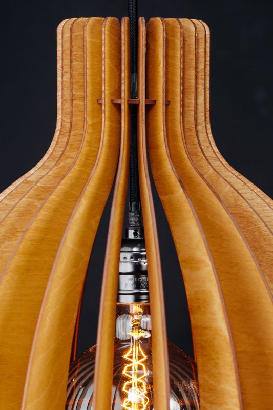 Подвесной деревянный светильник Woodshire Купол 2140vi