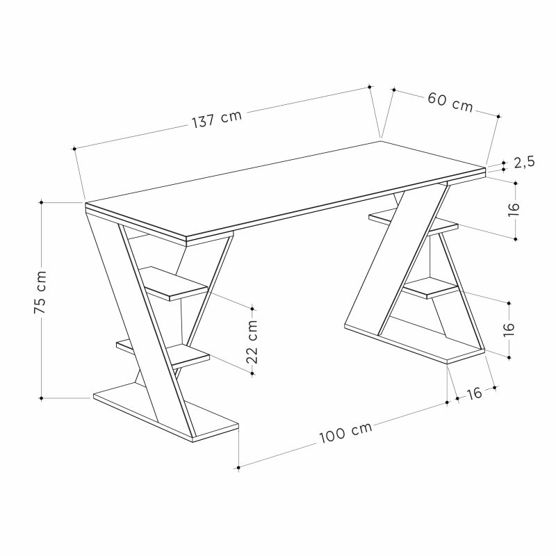 Стол письменный PAPILLON Leve LEV00198