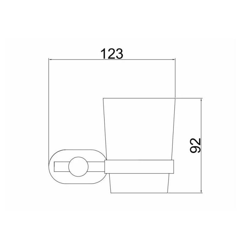 Стакан для ванной комнаты BELZ B90006, хром