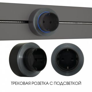 Трековая розетка Arte Milano 16A 250V 397952TS/ES Grey