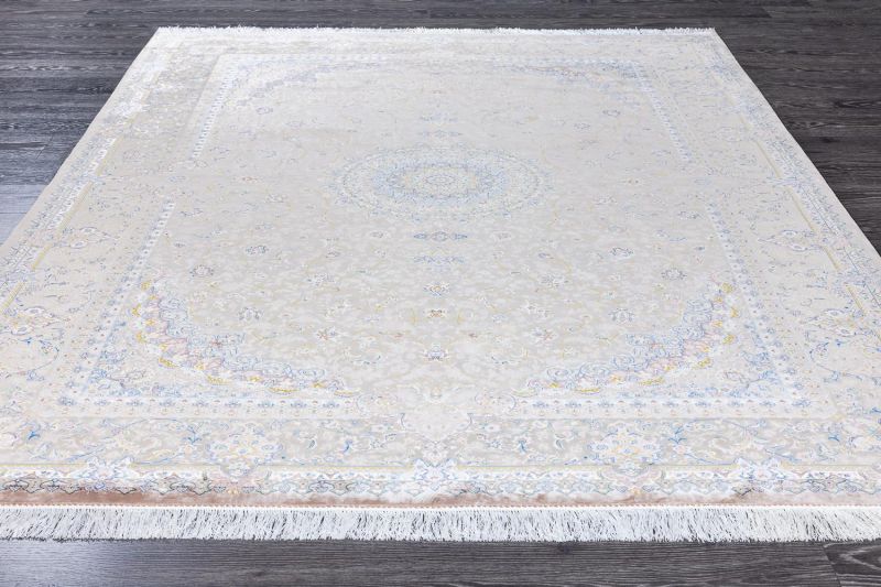 Иранский ковер из шёлка, модала и акрила Carpet «MASTERPIECE QUM» 037-22-Shahan-1521-KHAK 200 x 300 см фото 2