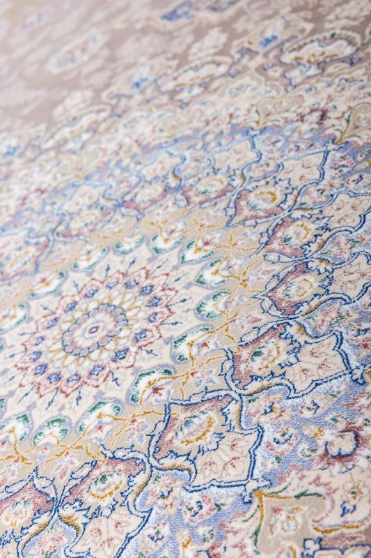 Иранский ковер из шёлка, модала и акрила Carpet «MASTERPIECE QUM» 037-22-Shahan-1521-KHAK 200 x 300 см фото 6