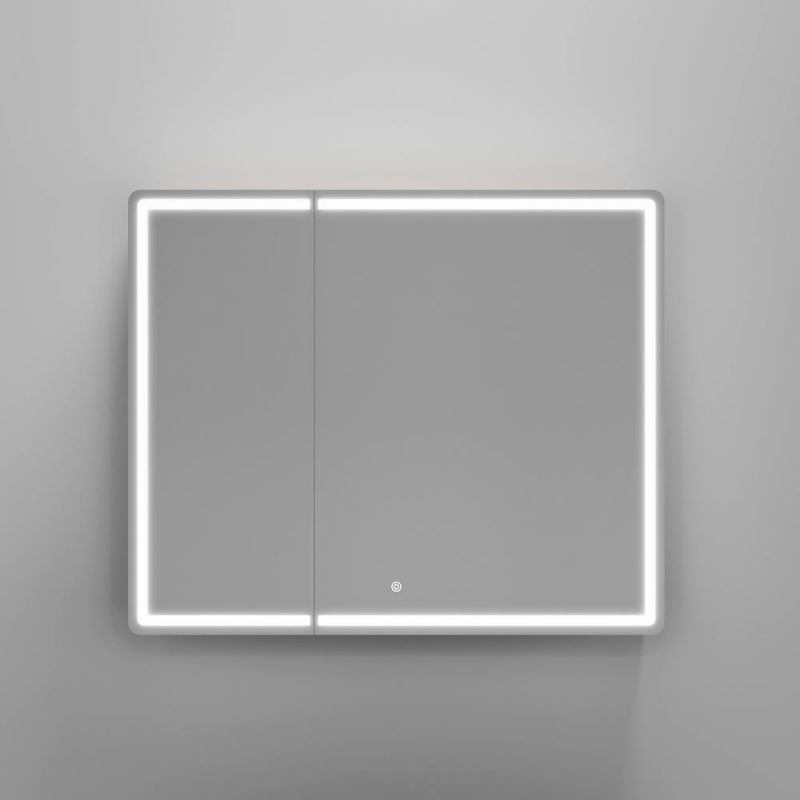 Зеркальный шкаф SANCOS Mirror MI90EG, 89х74 см, с подсветкой, дуб галифакс натуральный фото 3