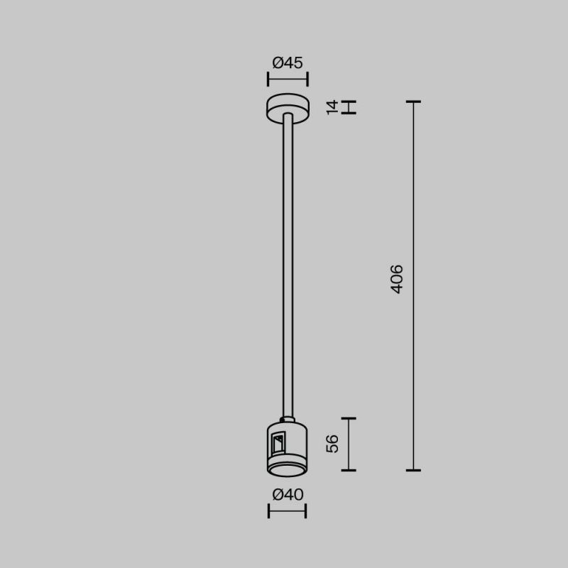 Крепление потолочное Maytoni Accessories for tracks Flarity TRA158C-IPCL1-B