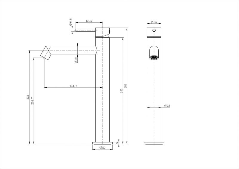 Смеситель для раковины высокий WONZON & WOGHAND WW-H1064-CR Хром фото 2