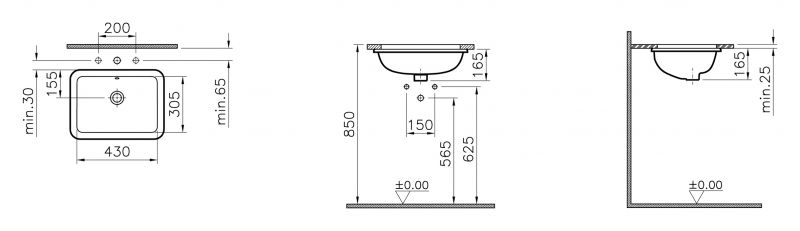 Раковина Vitra U.counter Basin 5474B003-0618 фото 3