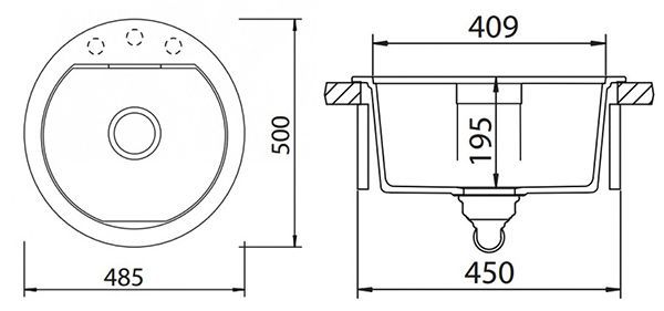 Мойка Schock Calypso 45 701016 серебристый камень