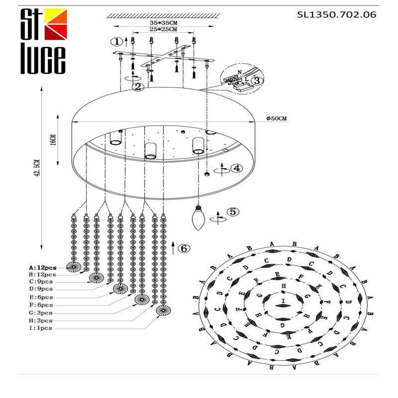 Светильник потолочный ST Luce LACCHIA SL1350.702.06