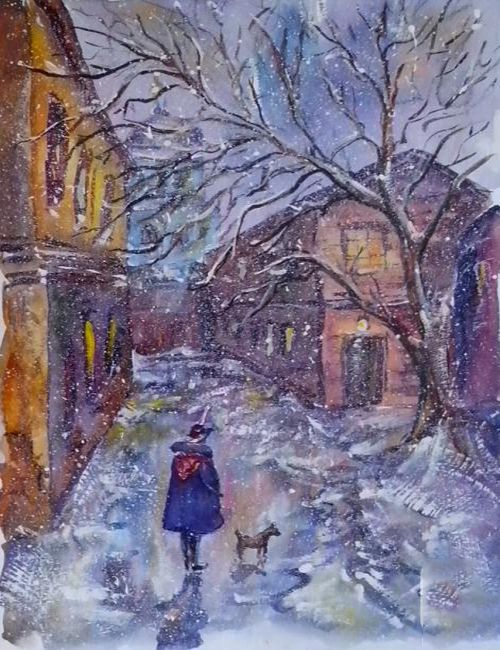 Картина "Ночь снежна)" Быстрова Анастасия