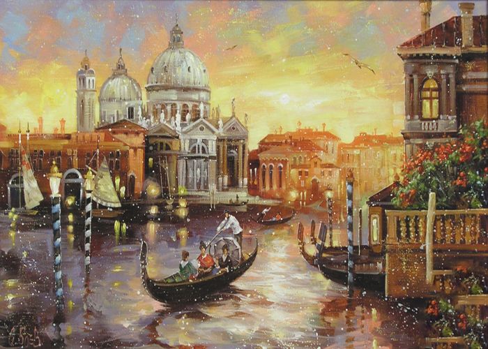 Картина "Венеция на закате" 40x60 Боев Сергей