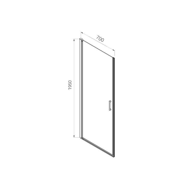 Душевая дверь Vincea Alpha VDP-3AL700MT 70 см, профиль хром, стекло рифленое фото 2