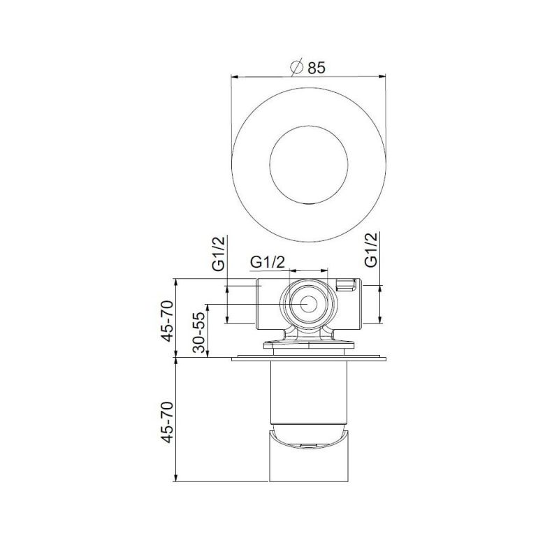 Смеситель для душа встраиваемый Webert ONE-B NB880101740, белый