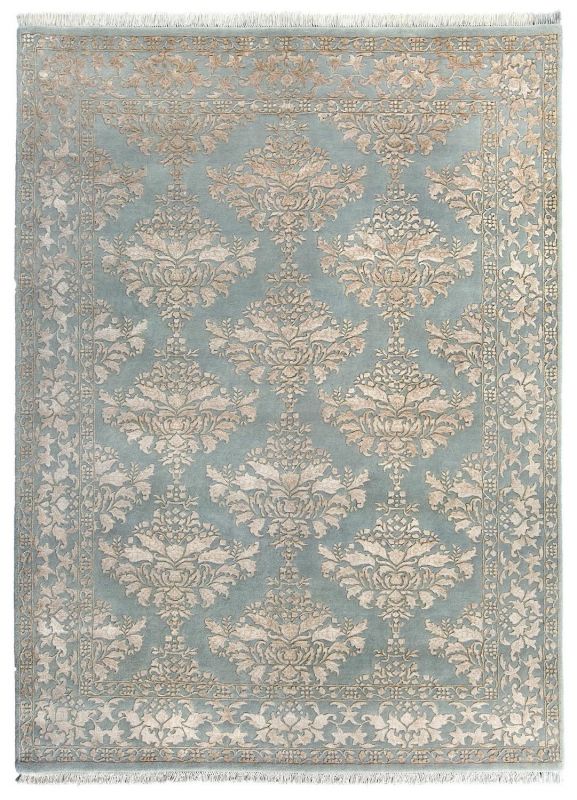 Индийский ковер из шерсти и арт-шёлка Carpet «KING OF AGRA» NO9-LBLU-LBLU 171 x 236 см фото 1