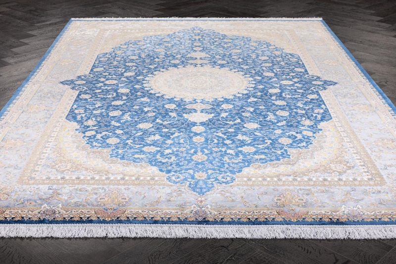 Иранский ковер из шёлка и модала Carpet «MASTERPIECE QUM» 015-24-21-DBLUE 200 x 300 см фото 2