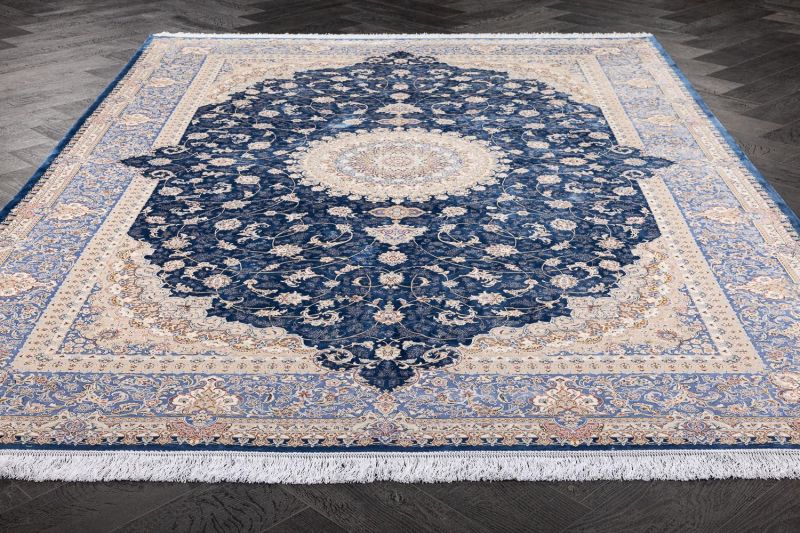 Иранский ковер из шёлка и модала Carpet «MASTERPIECE QUM» 015-24-21-DBLUE 200 x 300 см фото 3