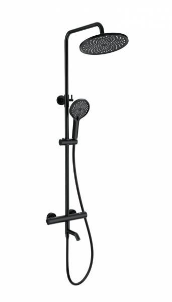 Душевая стойка с термостатом WONZON & WOGHAND WW-B3065-T1-MB Черный фото 1