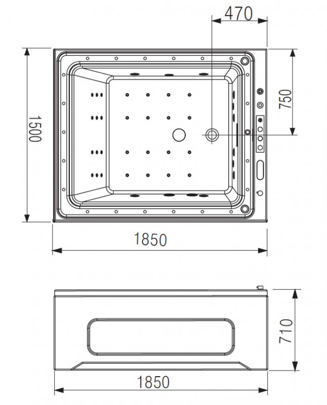 Акриловая ванна Gemy G9268 K 185x150